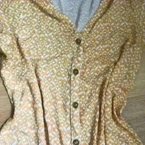 Yellow patterned lightweight mini dress - Picture 9 of 11